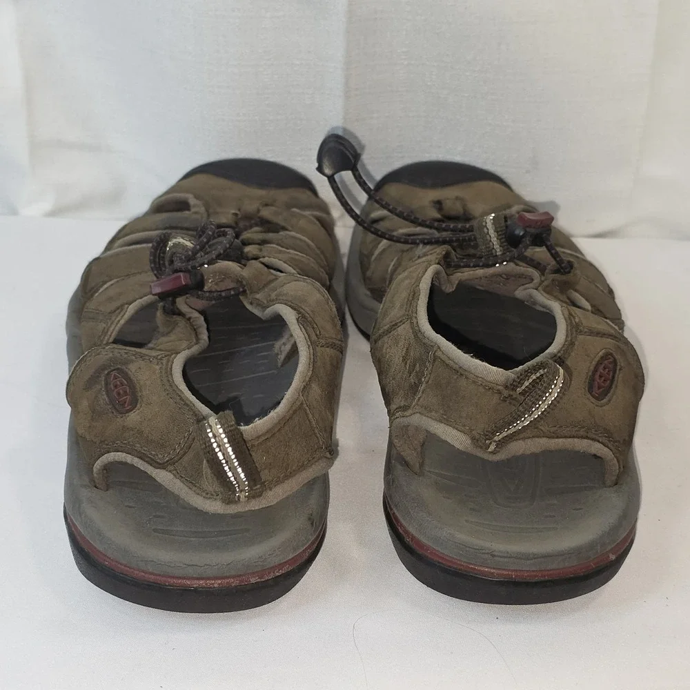 KEEN Men's Hiking Sandal US‎ 9.5 EU 42.5 Brown Leather Waterproof Cap Toe Trail